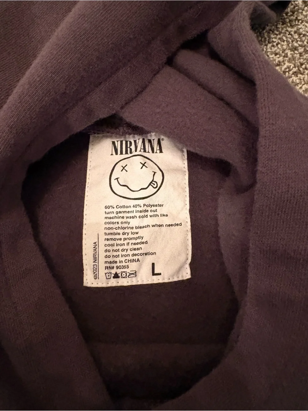 Nirvana Kids' Hoodie with Multicolor Lettering